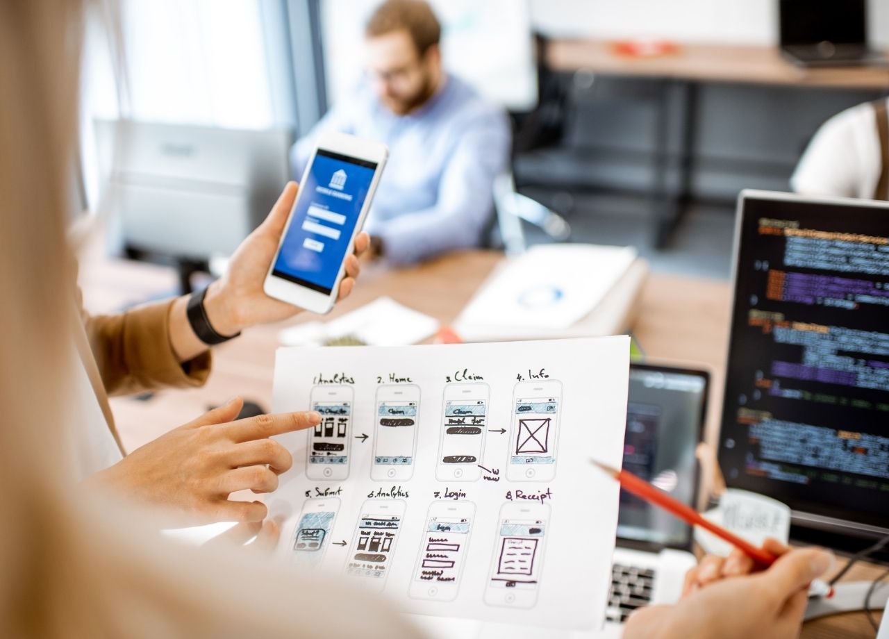 Mobile application testing illustration